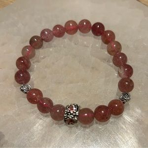 Strawberry quartz bracelet